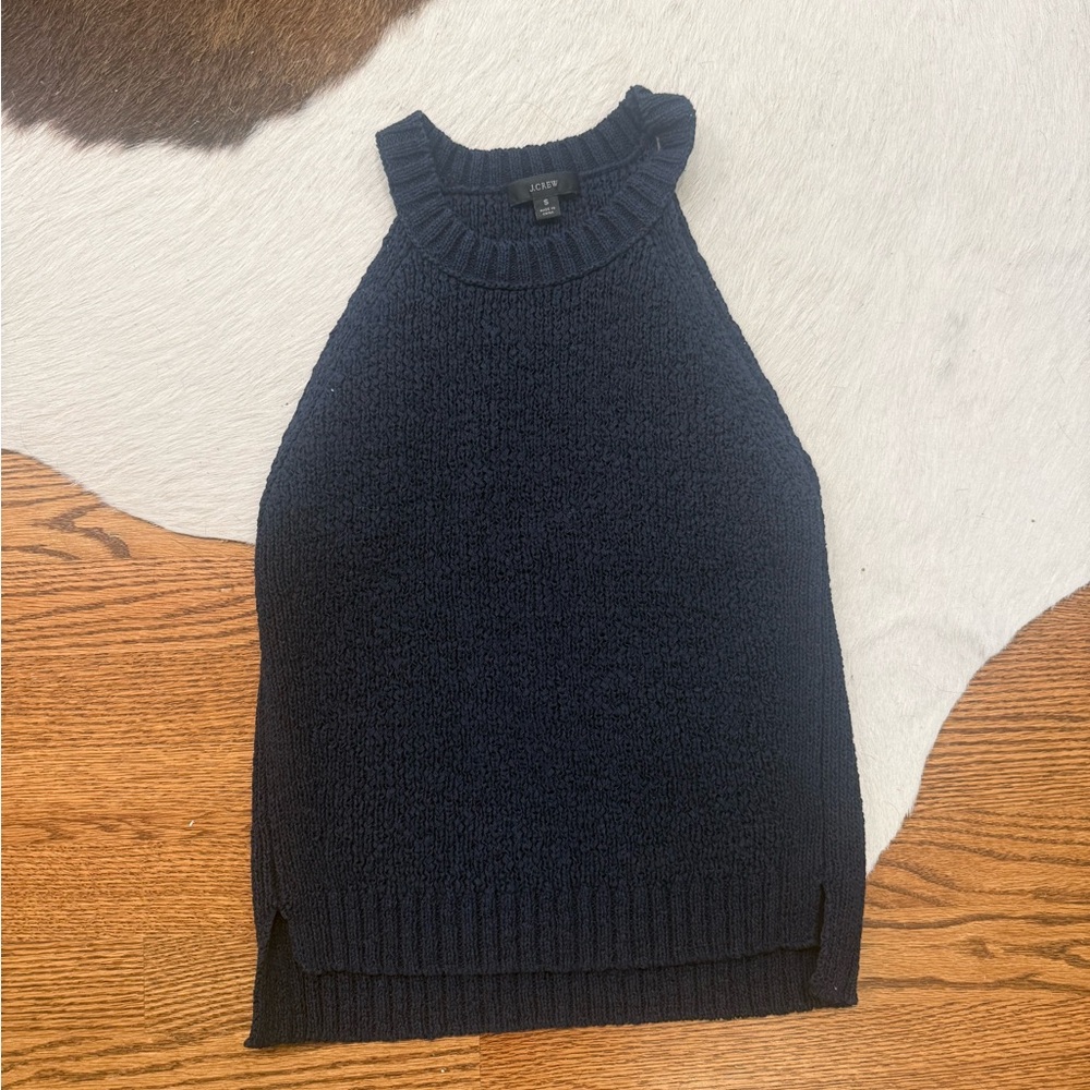 J. Crew Dark Blue Sleeveless Sweater